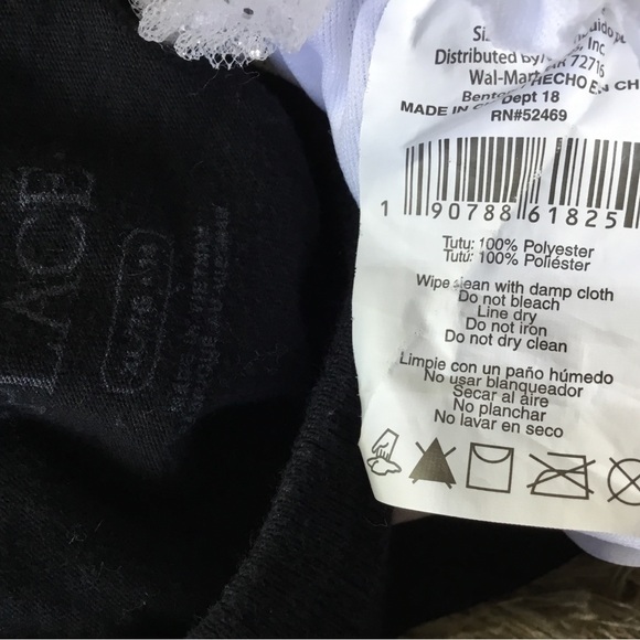 THE CHILDRENS PLACE Girls size 14 SKELTON SHIRT TUTU HALLOWEEN SET - Picture 4 of 4